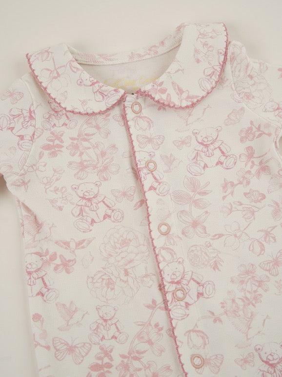 Toile Bear onesie