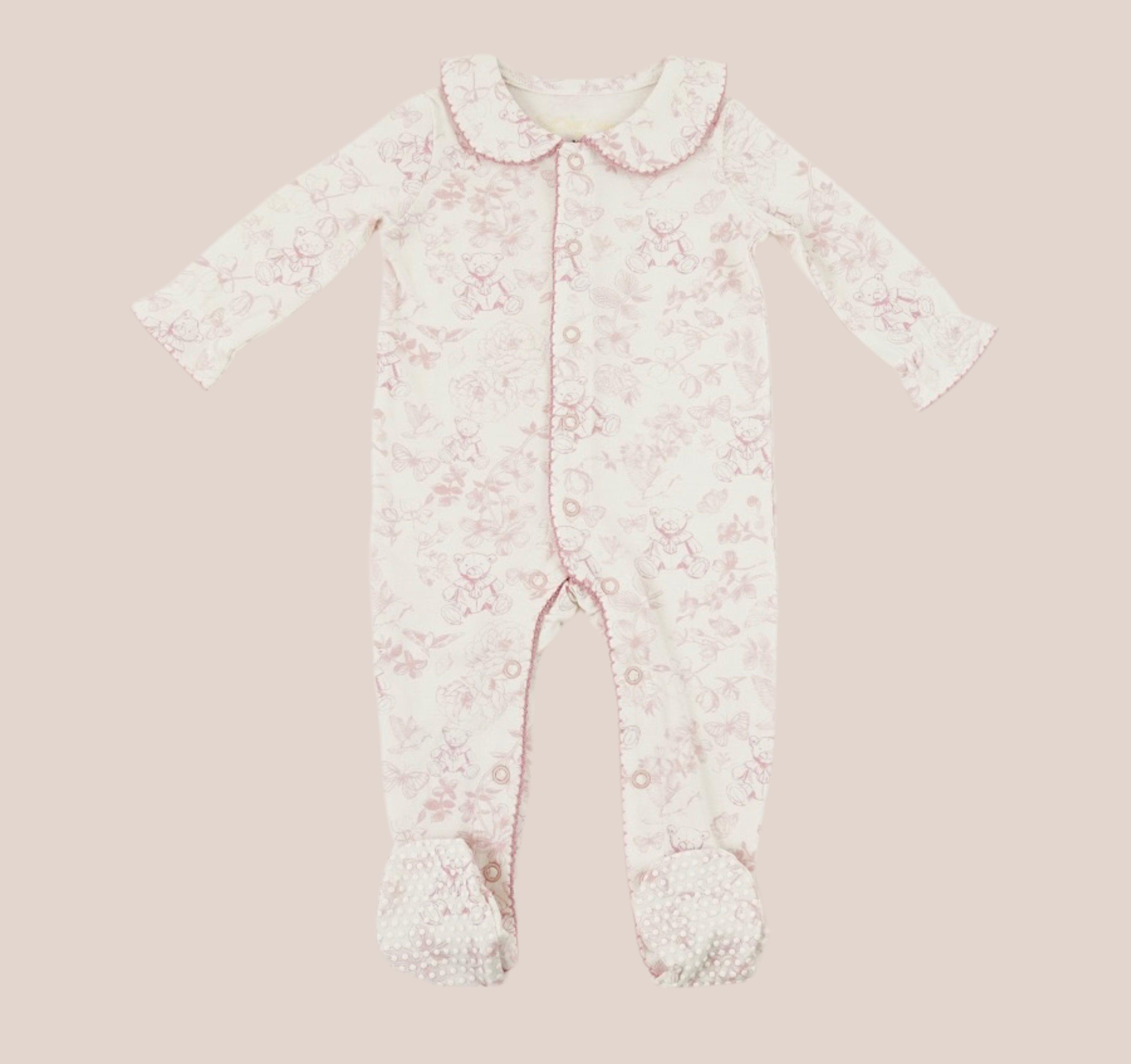 Toile Bear onesie