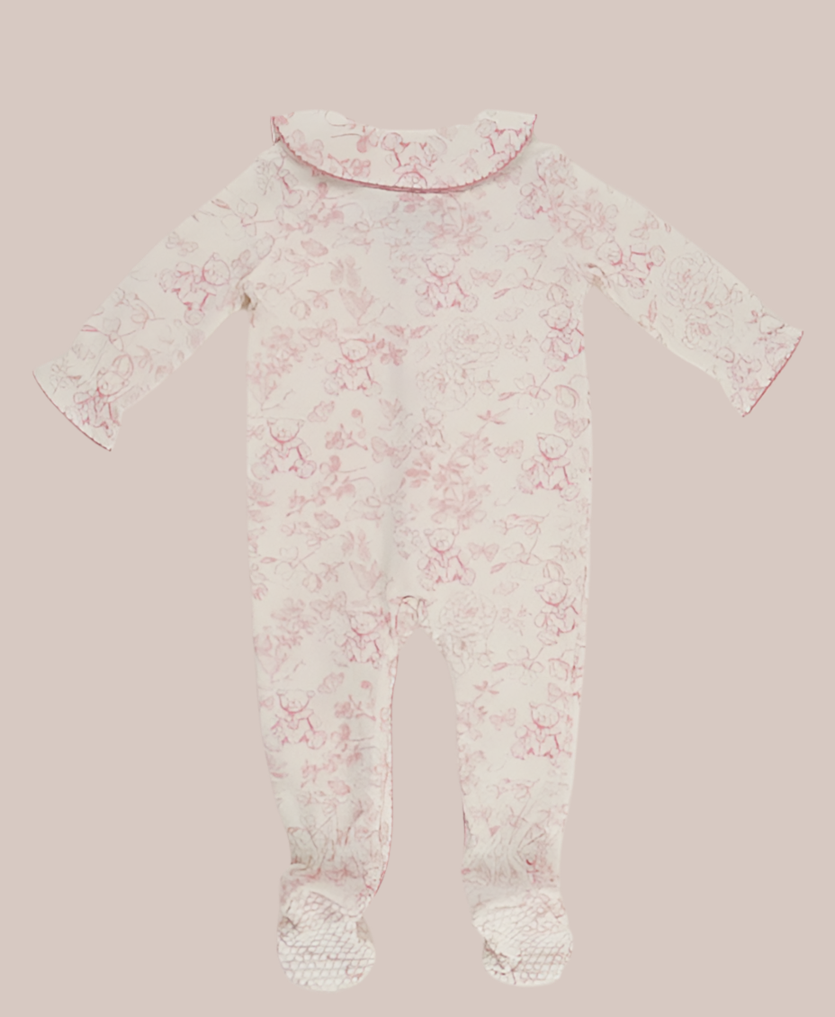 Toile Bear onesie