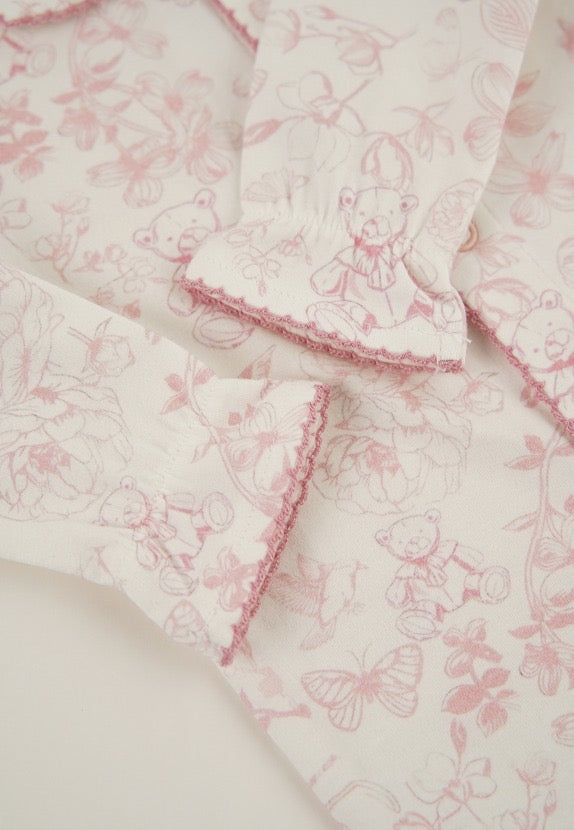 Toile Bear onesie